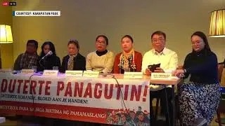 Human Rights Groups hold press conference on Duterte's confirmation of charges hearing | Feb 22