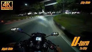 🌃 Night Ride - City Ride | 4K - Smooth City Side Bike Ride | Mister Sakthi Vlogs 🏍️