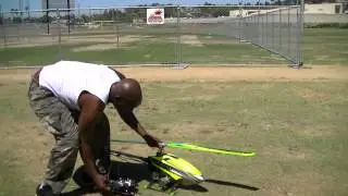Mean Green Century Radikal g20 Gasser Rc Helicopter short test hover