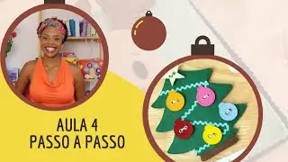 Esquenta Oficina Quiet Book Fora de Série - Aula 4 Passo a passo Árvore de Natal Alinhavo