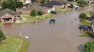 Flooding in Lubbock after hail storm