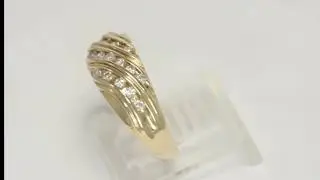 .30CT Diamond Wave Ring in 14K Yellow Gold By Adina Jewelers