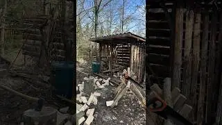 Building a Wilderness Wood Shed With Reclaimed Materials 🪵🪓