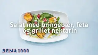 Salat med bringeb&aelig;r, feta og grillet nektarin | Sommermat | REMA 1000