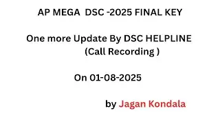 #apdsc ap dsc-2025 final key latest update 