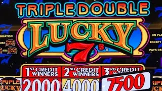 TRIPLE DOUBLE LUCKY 7 🎰OLD SCHOOL SLOT PLAY 🎰