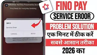Fino pay service error problem fix | service error fino pay | fino pay problem fix