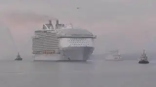 Harmony of the Seas early morning arrival in Southampton 17th May 2016