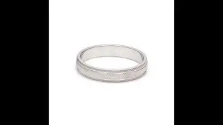 Textured Plain Platinum Ring with Grooves for Men JL PT 618 - Jewelove