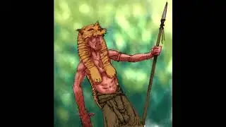 Aztec Jaguar Warrior - Digital Painting On Ibis Paint X