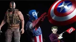 Bearded Joker Bane vs Captain America Girl - Dream Girl  Real Life Superhero Movie!