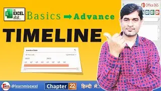 Timeline in Excel | Using Excel Timeline to Filter Date Range | Pivot Table | Part22