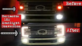 Morimotto LED headlight conversion kit how to 2017-2019 Ford F-250 f350 f450 diesel