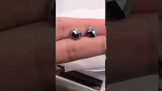 7.06 Cts EGL USA Certified AAA Round Rose Cut ( 2 pcs ) Loose Treated Fancy Black Diamonds(337108)