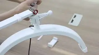how to install the phone holder on half moon light for lashes, halfmoonlight.com