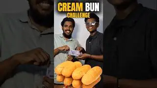 Cream Bun Eating Challenge 😂 Watch till the end 🥵 #foodchallenge #challenge #eating #hrtalks
