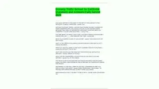Comedy Traffic School for California Questions and Answers Fully Solved 20248