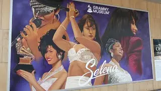 Singer Selena Art Mural Grammy Museum DTLA Los Angeles California USA December 13, 2025