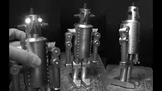 Demo of painted Vanishing Shadow Robot. 3D printed, battery operated walking robot you can build.