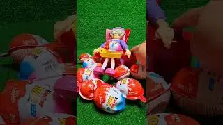 giving granny some kinder joy to wake her up #asmr #satisfying #toys #chocolate