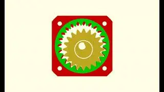 Nema17 precision reducer 20:1 . Animation in OpenSCAD.