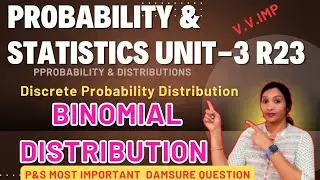 Binomial Distribution in Telugu ｜ Introduction ｜ Mean&Variance of Binomial ｜ #JNTUGVPSR23 #JNTUKP&S