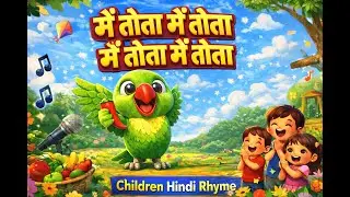 Main Tota Hindi Rhyme | Children Hindi Rhyme | मैं तोता मैं तोता | Mini Tales | Hindi Rhyme