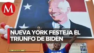 As&iacute; se vive el triunfo de Joe Biden en Nueva York