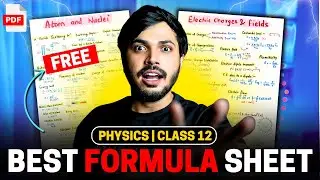 Physics in 5 Pages FREE Notes & Formula Sheet Class 12 🔥 CBSE Board 2024-25 Score 95+ in Physics ⏰