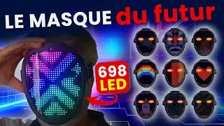 Masque avec &eacute;cran 698 LED RVB et commande gestuelle Infactory [PEARLTV.FR]