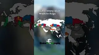 5th century with Modern flags #mapping #history #geography