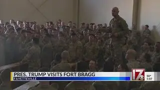 Soldier reaction to President Trump's Fort Bragg visit
