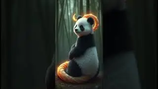 Panda with a Dragon Tail! 🐼🐉 A Magical Creature from Fantasy!