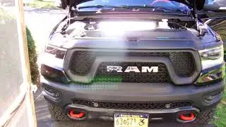 installing light bar and pod light test on the ram 2019