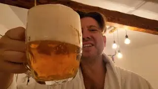 CZECH BEER HOTEL! (my own FRESH BEER TAP BESIDE MY BED!) Zlat&aacute; kr&aacute;va, Czechia 🇨🇿