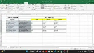 Text to Column or Data Parsing in Excel