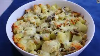 Recette facile : gratin de poulet aux champignons et pommes de terre
