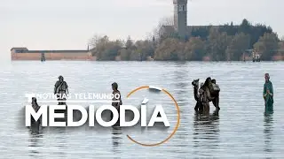 Crean un original pesebre flotante en la laguna de Venecia | Noticias Telemundo