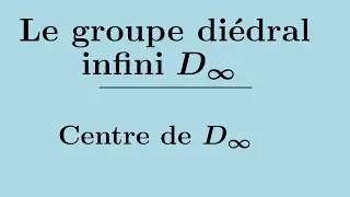 The center of the dihedral group D&infin; is trivial