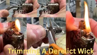 Trimming The Wick In A Ronson Whirlwind Imperial Automatic Petrol Lighter Whose Snuffer Won&rsquo;t Shut