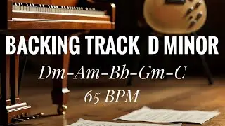 Slow Piano balland guitar backing track | D minor backing track | 65 BPM
