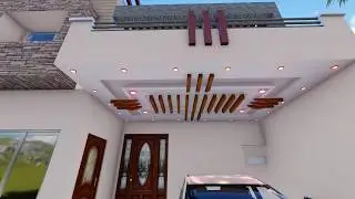 Car Porch ceiling design.