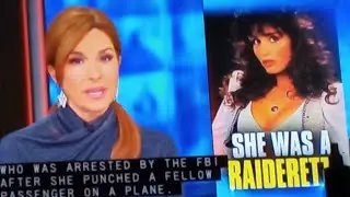 Ex Cheerleader Patricia  Cornwall slaps the old man inside the Airplane breed in his face.