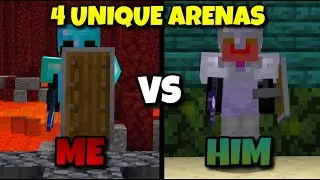 I 1v1'd My Friends in 4 UNIQUE Minecraft Arenas!