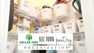Dollar Tree Pantry Organization | DIY Rae Dunn Inspired Labels