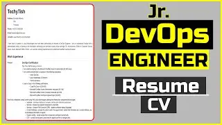 How to CREATE the PERFECT DevOps Engineer RESUME/CV | 