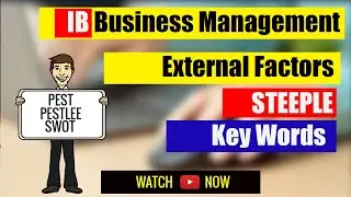 IB Business Management&lsquo;External Environment&rsquo;Key Words| STEEPLE