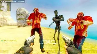 Counter Strike Source - Zombie Horde Mod Online Gameplay on de_island_v2 map