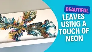 Beautiful botanical painting using dutch pour technique