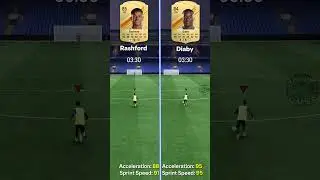Rashford vs Diaby in EA FC 24 - RACE🏅#shorts #rashford #diaby #race #eafc24 #fifa #fastest #slowest